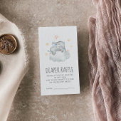 リトルエレファントボーイ赤ちゃんシャワーおむつラッフル エンクロージャーカード