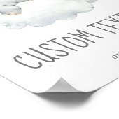 リトルエレファントボーイ赤ちゃんシャワーカスタム文字サイン ポスター (角)