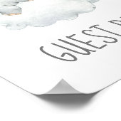 リトルエレファントボーイ赤ちゃんシャワーゲストブックサイン ポスター (角)