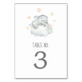 リトルエレファントボーイ赤ちゃんシャワーテーブル番号 テーブルナンバー (裏面)