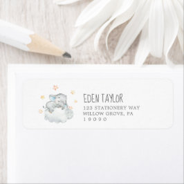 リトルエレファントボーイ赤ちゃんシャワー差出人住所 ラベル