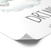 リトルエレファントボーイ赤ちゃんシャワー飲み物看板 ポスター (角)