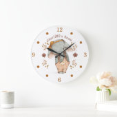 リトルエレファント子供部屋大時計 ラージ壁時計 (ホーム)