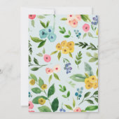 リトルエレファント春夏花赤ちゃんシャワー 招待状 (裏面)