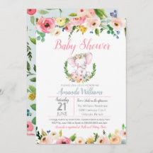 リトルエレファント春夏花赤ちゃんシャワー