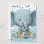 リトルエレファント男の赤ちゃん誕生日のお知らせ 案内状 (裏面)