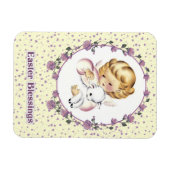 リトルエンジェルと子羊のイースターギフト マグネット (横)