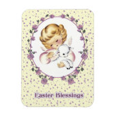 リトルエンジェルと子羊のイースターギフト マグネット (縦)