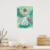 リトルエンジェルガールの水彩画 ポスター (キッチン)