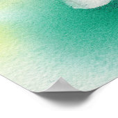 リトルエンジェルガールの水彩画 ポスター (角)