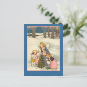 リトルエンジェルズインスノーホリディグリーティングカード シーズンポストカード (スタンド正面)