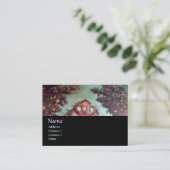 リトルエンジェルズモノグラムアンティークブルーレッド 名刺 (スタンド正面)