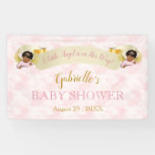 リトルエンジェルピンク金ゴールドアフリカンアメリカン・ガール 横断幕 (横)