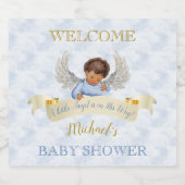 リトルエンジェルブルーウィングスきらめくワインラベル スパークリングワインラベル (シングルラベル)