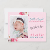 リトルエンジェルベビー写真誕生のお知らせ 案内状 (正面)