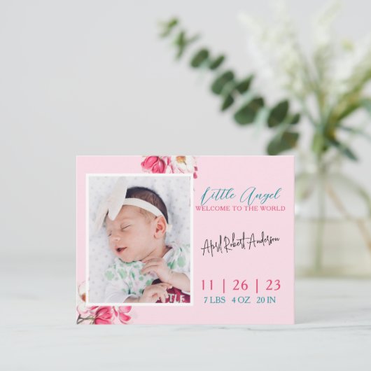 リトルエンジェルベビー写真誕生のお知らせ 案内状 (スタンド正面)