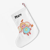 リトルエンジェル名 スモールクリスマスストッキング (裏面 (吊り時))