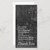 リトルエンジェル3子供スケッチ悔やみや弔慰サンキューユン サンキューカード (正面/裏面)