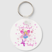 リトルエンジェル4th誕生日Tシャツとギフト キーホルダー (正面)