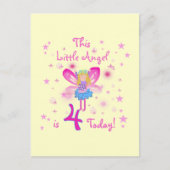 リトルエンジェル4th誕生日Tシャツとギフト ポストカード (正面)