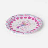 リトルエンジェル6th誕生日紙プレート ペーパープレート (アングル)