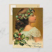 リトルエンジェル – クリスマスグリーティングカード シーズンポストカード (正面/裏面)