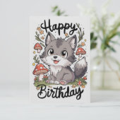 リトルエンチャントウルフデジタル誕生日 カード (スタンド正面)