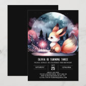 リトルエンチャントキツネ誕生日 招待状 (正面/裏面)