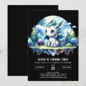リトルエンチャントドラゴン誕生日 招待状 (正面/裏面)