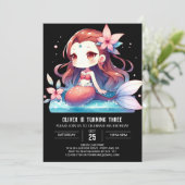 リトルエンチャントマーメイド誕生日 招待状 (スタンド正面)