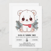 リトルエンチャント極熊デジタル誕生日 招待状 (正面/裏面)