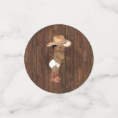 リトルオウムカウボーイウェスタンベビーシャワーテーブルデコール コンフェッティ (スモール正面)