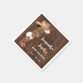 リトルオウムカウボーイウェスタンベビーシャワーパーティーデコール スタンダードカクテルナプキン (角)