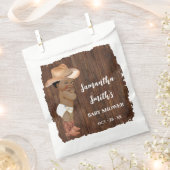 リトルオウムカウボーイウェスタンベビーシャワー好意バッグ フェイバーバッグ (クリップ留めされた状態)