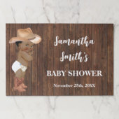 リトルオウムカウボーイ赤ちゃんシャワーティアウェイランチョンマット ペーパーパッド (正面)