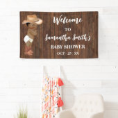 リトルオウムベビーカウボーイウェスタンウェルカムベビーシャワー 横断幕 (インサイチュ)