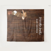 リトルオウムベビーカウボーイウェスタンベビーシャワー背景 タペストリー (正面(横))