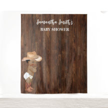 リトルオウムベビーカウボーイウェスタンベビーシャワー背景