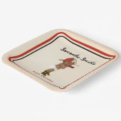 リトルオウムベビー消防士ベビーシャワークリームレッド ペーパープレート (傾斜あり)