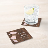 リトルオウム女性のカーボーイウェスタンベビーシャワーパーティーデコール スクエアペーパーコースター (インサイチュ)