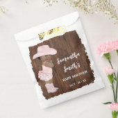 リトルオウム女性のカーボーイウェスタンベビーシャワーパーティー フェイバーバッグ (封をした状態)