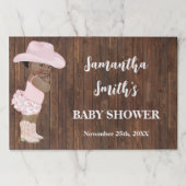 リトルオウム女性のカーボーイベビーシャワーティアウェイランチョンマット ペーパーパッド (正面)