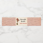 リトルオウム消防士の赤ちゃんシャワー水ボトルラベル ペットボトルラベル (シングルラベル)