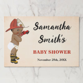 リトルオウム消防士ベイビーシャワーティアウェイランチョンマット ペーパーパッド