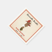 リトルオウム消防士ベビーシャワーパーティーデコール スタンダードカクテルナプキン (角)