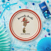 リトルオウム消防士ベビーシャワー紙プレート ペーパープレート (パーティー)