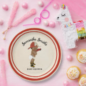 リトルオウム消防士ベビーシャワー紙プレート ペーパープレート (パーティー)