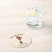 リトルオウム消防士ベビーシャワー ラウンドペーパーコースター (インサイチュ)