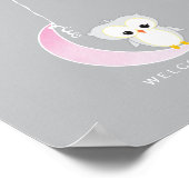 リトルオウル | ベビーシャワー ゲストブック プリント (角)