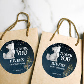 リトルオオカミをテーマにした誕生日パーティー感謝していは、あなたに ラウンドシール